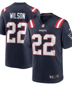 Men's New England Patriots Marco Wilson Navy Game Jersey JS3285 nicesnker