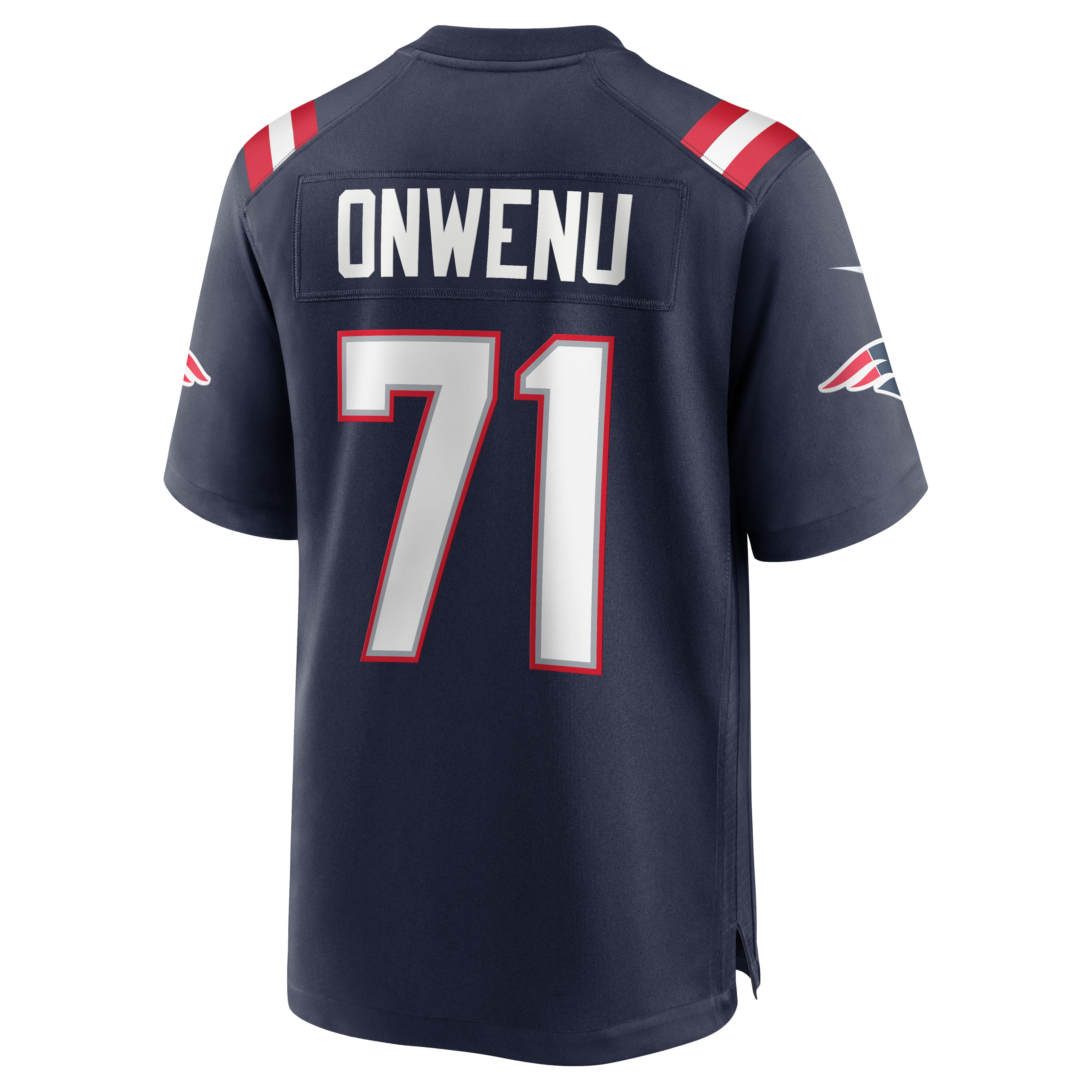 Men's New England Patriots Mike Onwenu Navy Team Game Jersey JS2848 nicesnker - Image 3