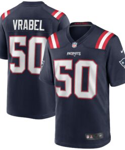 Men's New England Patriots Mike Vrabel Navy Game Retired Player Jersey JS6975 nicesnker