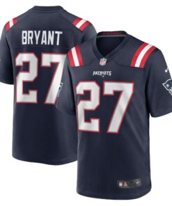 Men's New England Patriots Myles Bryant Navy Game Player Jersey JS2149 nicesnker