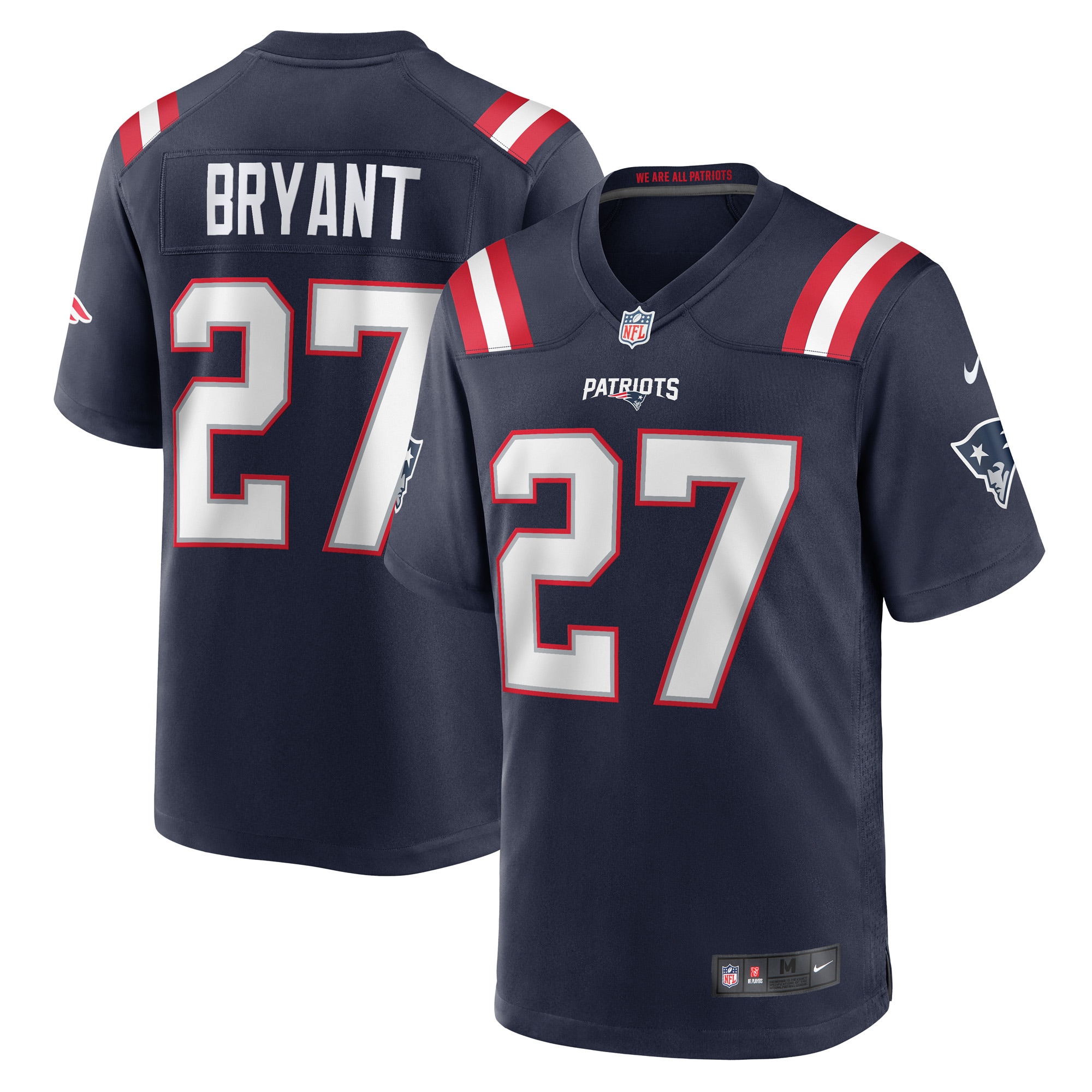 Men's New England Patriots Myles Bryant Navy Game Player Jersey JS2149 nicesnker