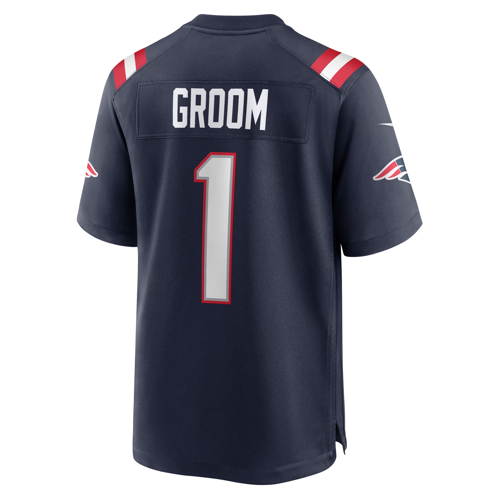 Men's New England Patriots Number 1 Groom Navy Game Jersey JS8419 nicesnker - Image 3