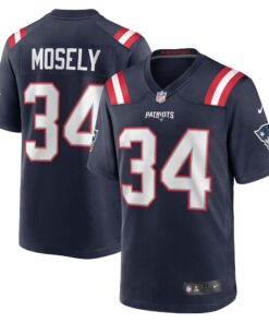 Men's New England Patriots Quandre Mosely Navy Home Game Player Jersey JS1384 nicesnker