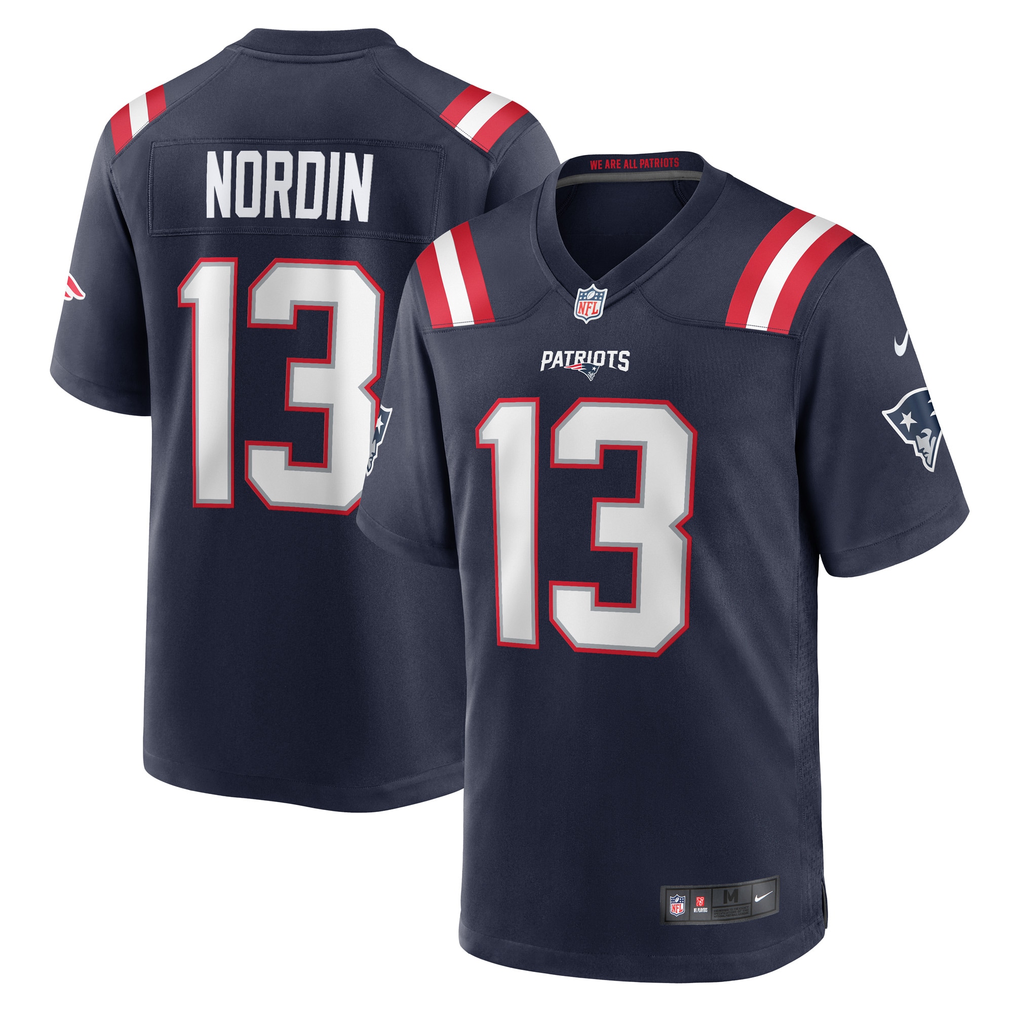 Men's New England Patriots Quinn Nordin Navy Game Player Jersey JS3070 nicesnker