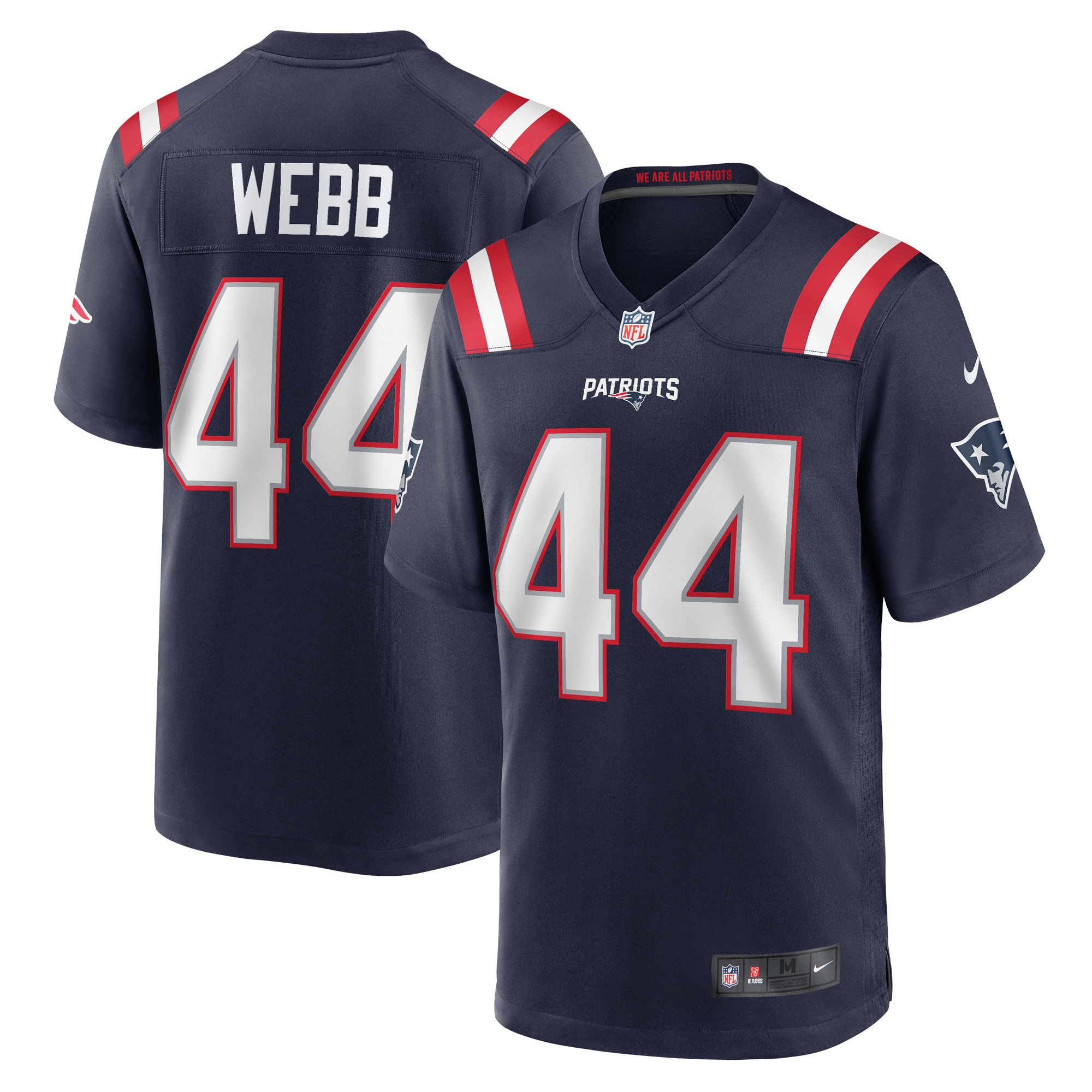 Men's New England Patriots Raleigh Webb Navy Home Game Player Jersey JS9091 nicesnker
