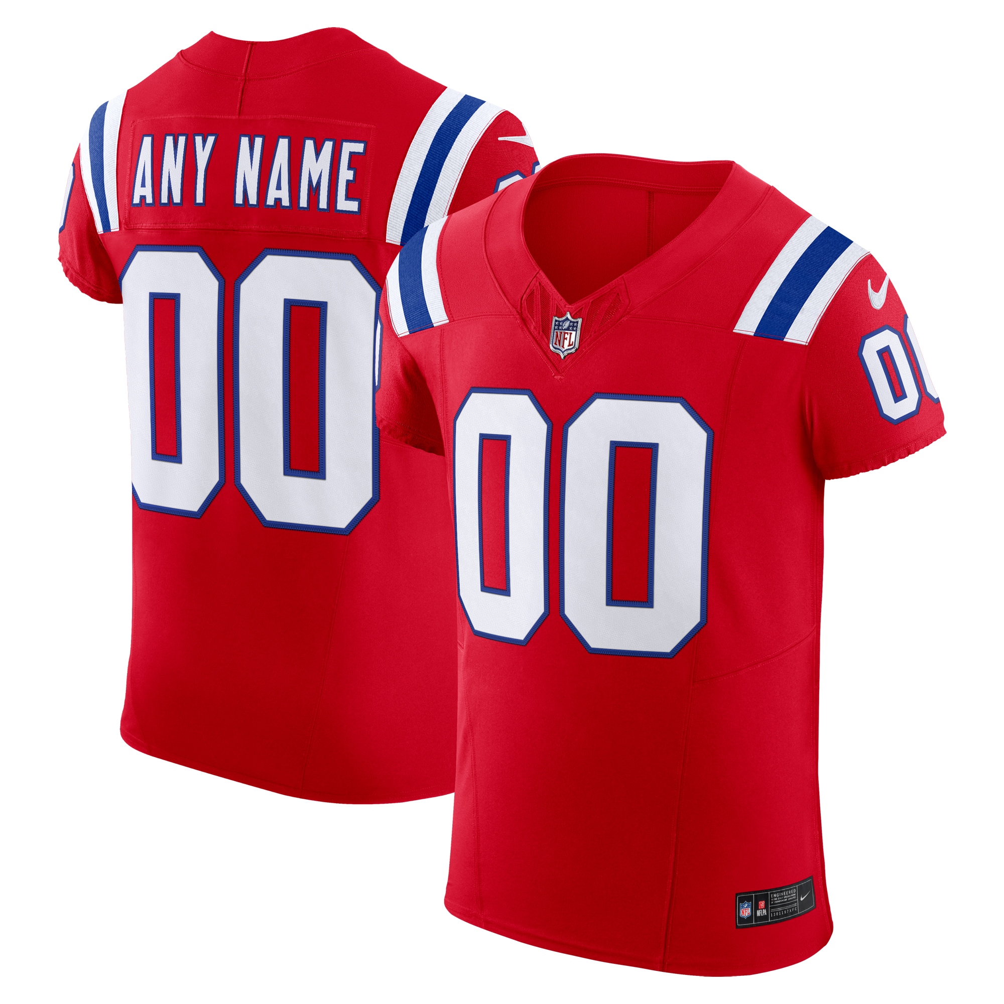 Men's New England Patriots Red Vapor F.U.S.E. Elite Custom Jersey JS3617 nicesnker