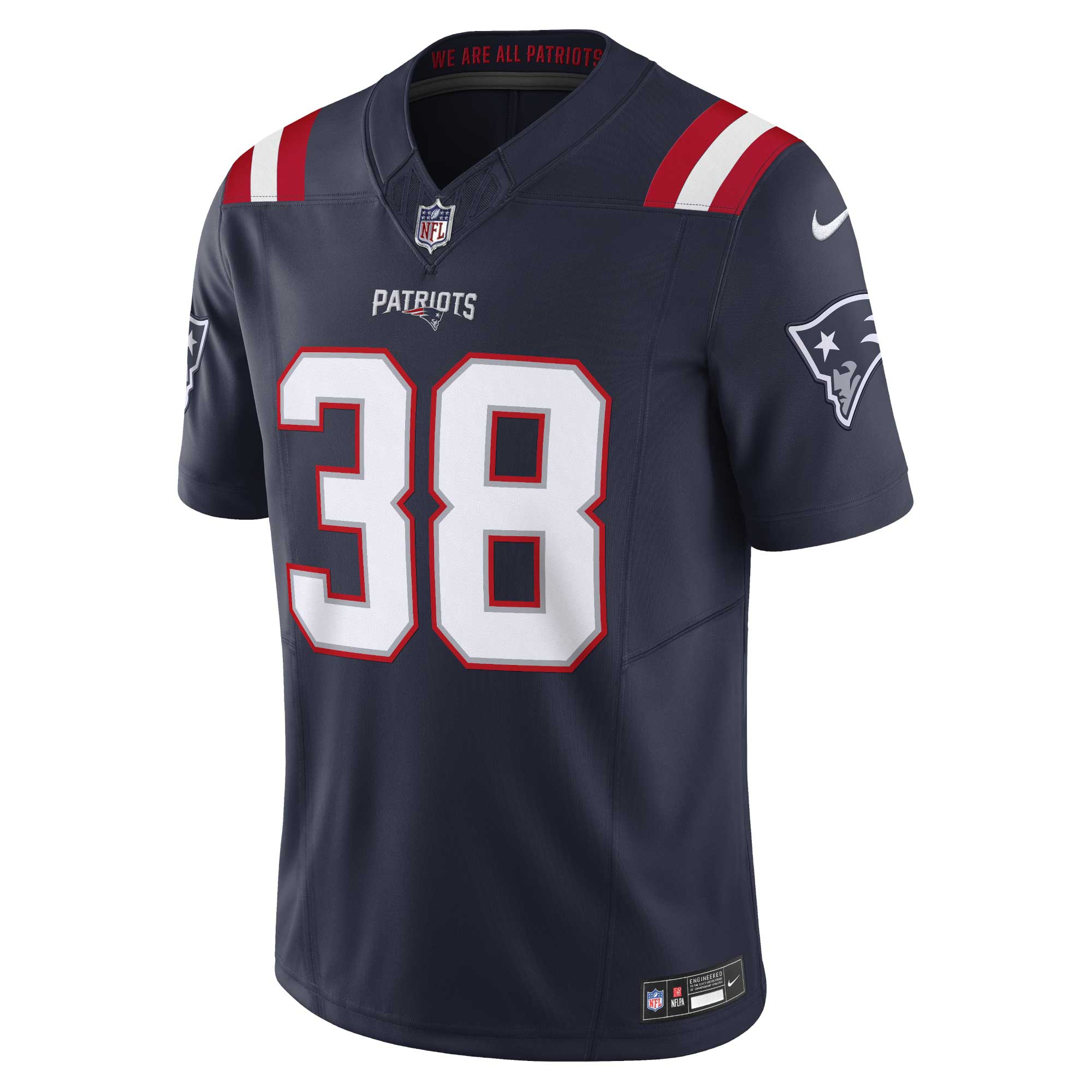 Men's New England Patriots Rhamondre Stevenson Navy Vapor F.U.S.E. Limited Jersey JS5376 nicesnker - Image 2