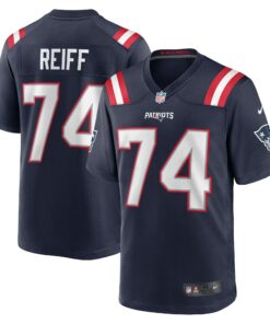 Men's New England Patriots Riley Reiff Navy Game Jersey JS2629 nicesnker