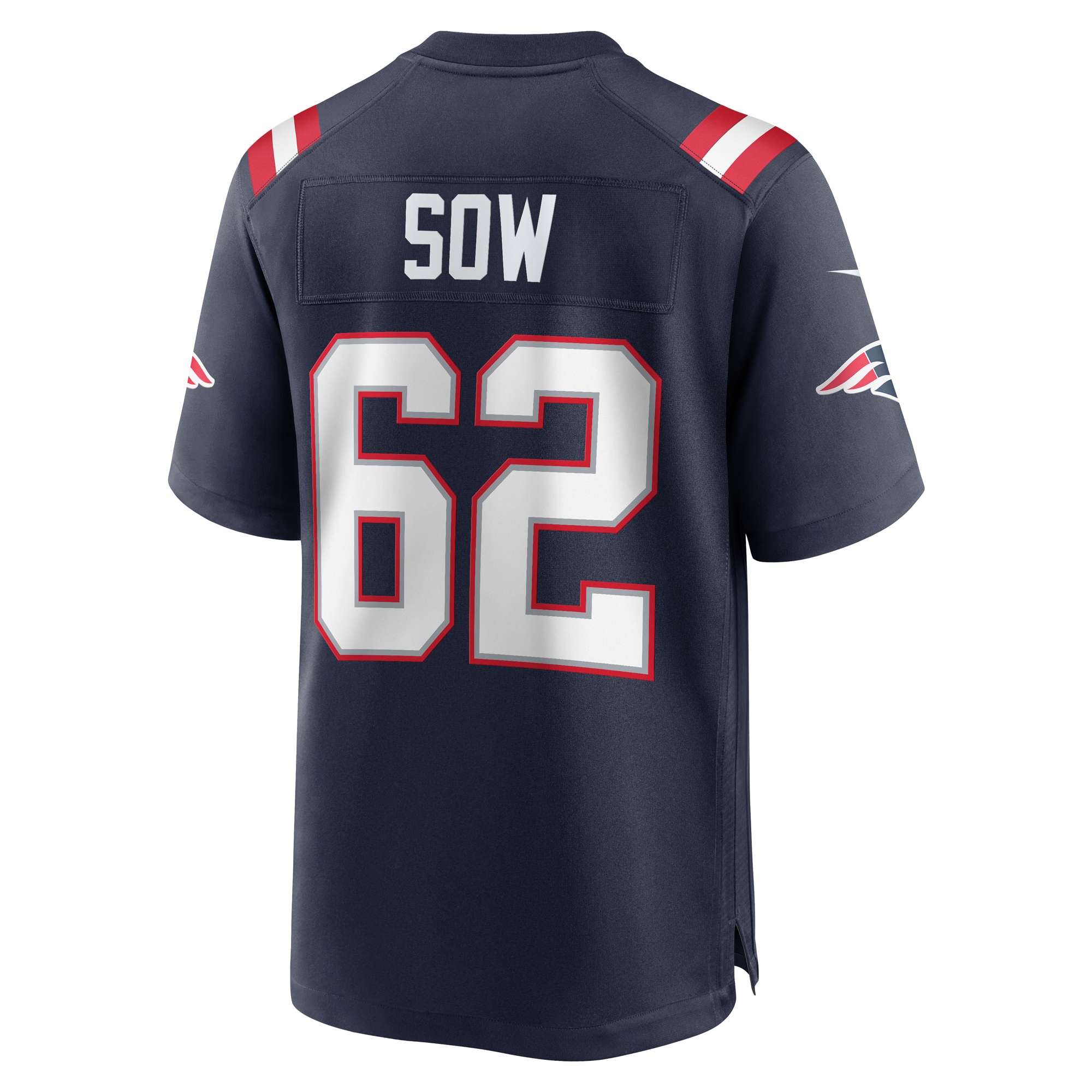 Men's New England Patriots Sidy Sow Navy Team Game Jersey JS6563 nicesnker - Image 3