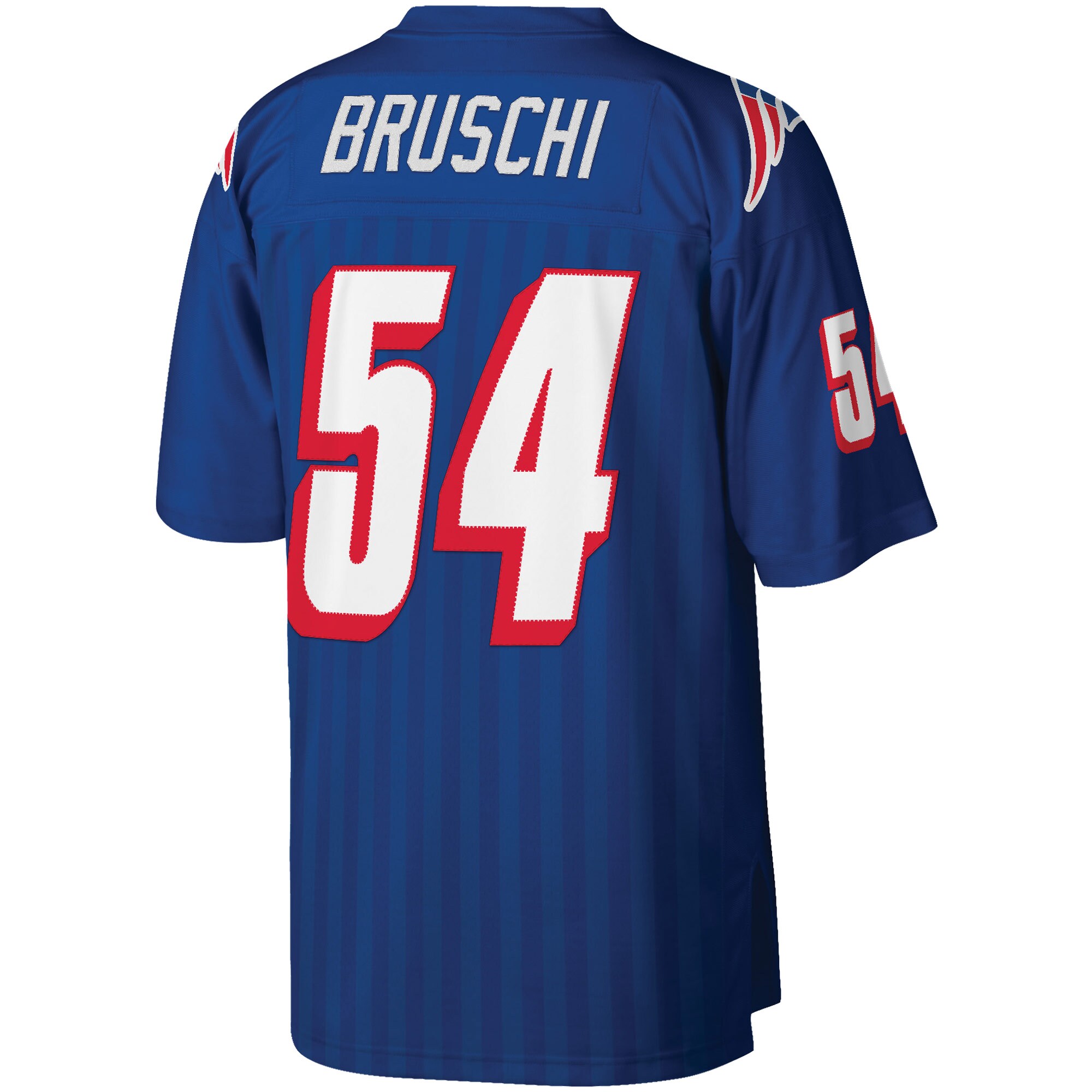 Men's New England Patriots Tedy Bruschi Mitchell & Ness Royal Big & Tall 1996 Retired Player Jersey JS4865 nicesnker - Image 3