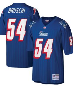 Men's New England Patriots Tedy Bruschi Mitchell & Ness Royal Legacy Jersey JS6898 nicesnker