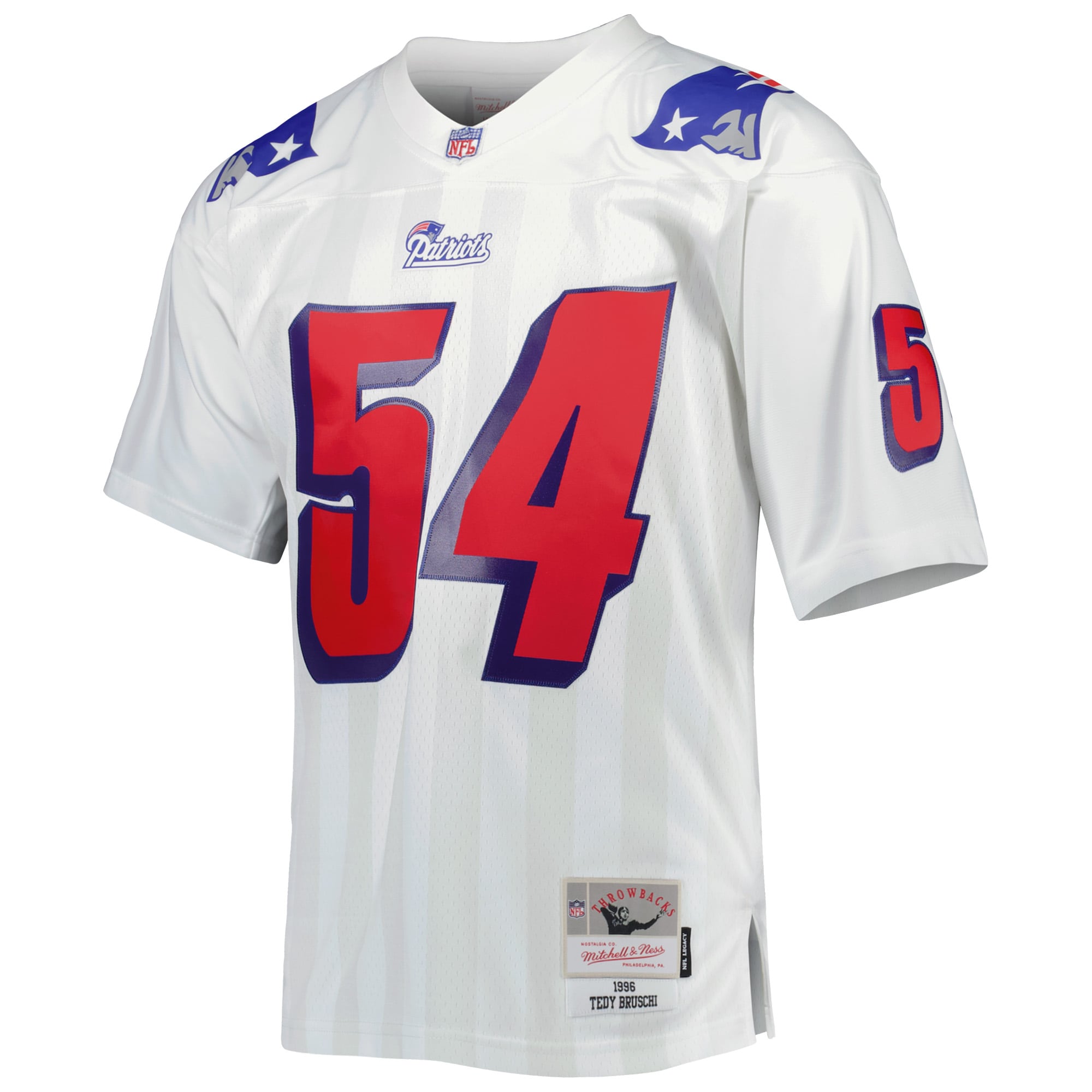 Men's New England Patriots Tedy Bruschi Mitchell & Ness White Legacy Jersey JS5944 nicesnker - Image 2