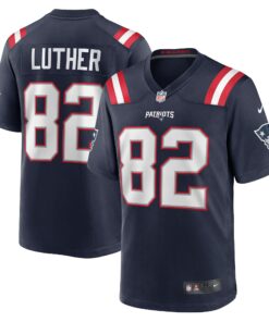 Men's New England Patriots T.J. Luther Navy Team Game Jersey JS5810 nicesnker
