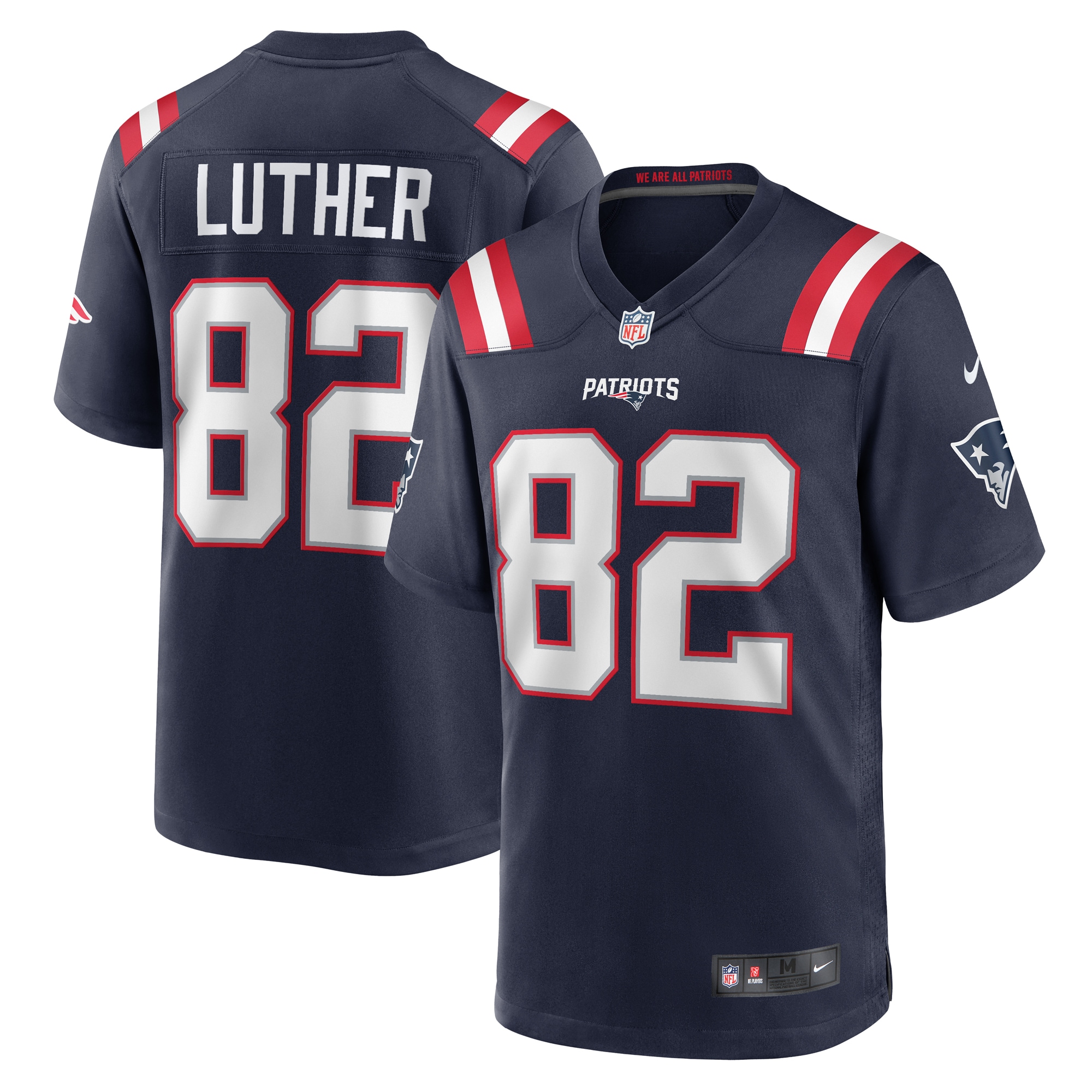 Men's New England Patriots T.J. Luther Navy Team Game Jersey JS5810 nicesnker