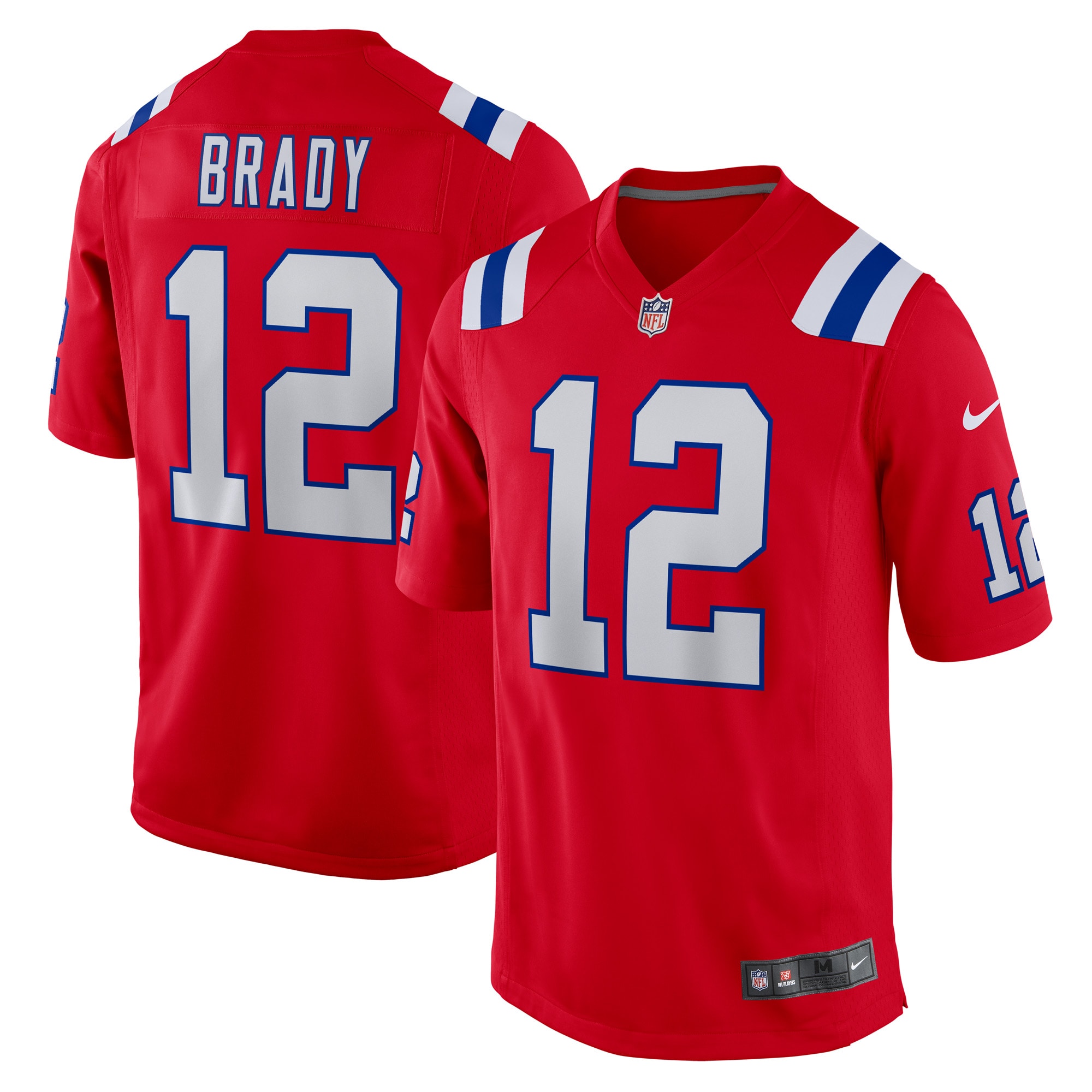 Men's New England Patriots Tom Brady Red Retired Game Jersey JS8000 nicesnker