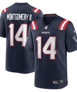 Men's New England Patriots Ty Montgomery Navy Game Jersey JS8013 nicesnker