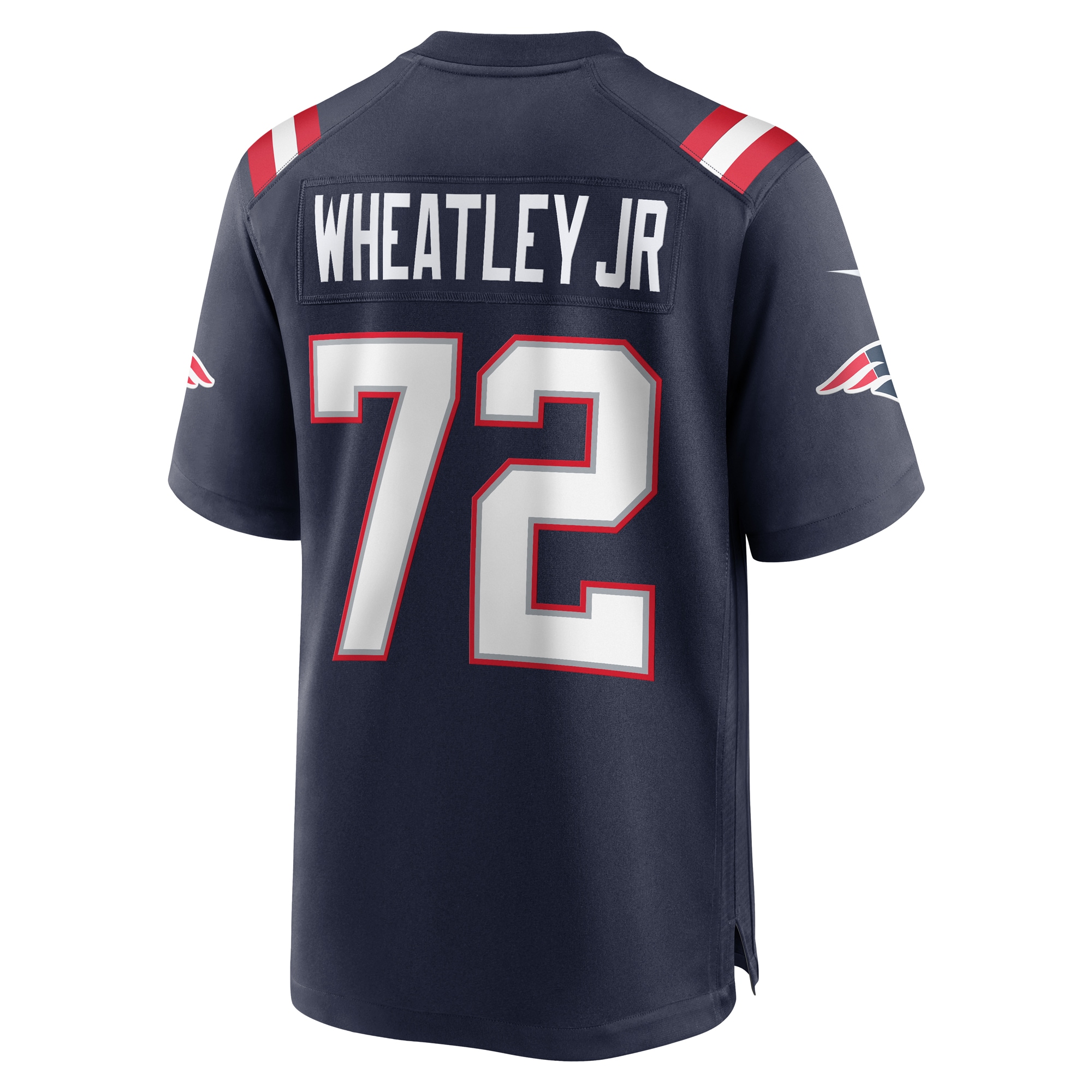 Men's New England Patriots Tyrone Wheatley Navy Team Game Jersey JS3612 nicesnker - Image 3