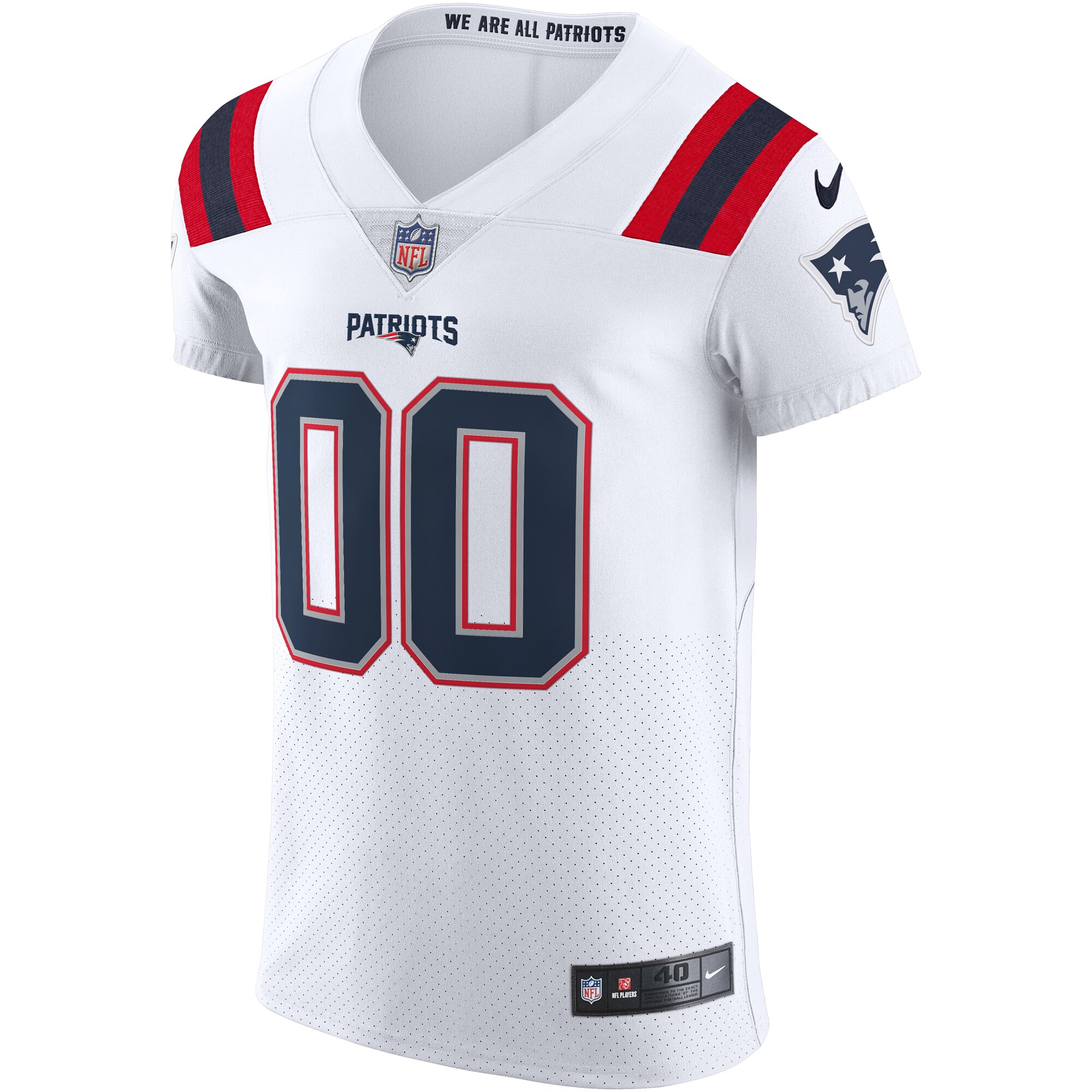 Men's New England Patriots White Vapor Elite Custom Jersey JS6411 nicesnker - Image 2
