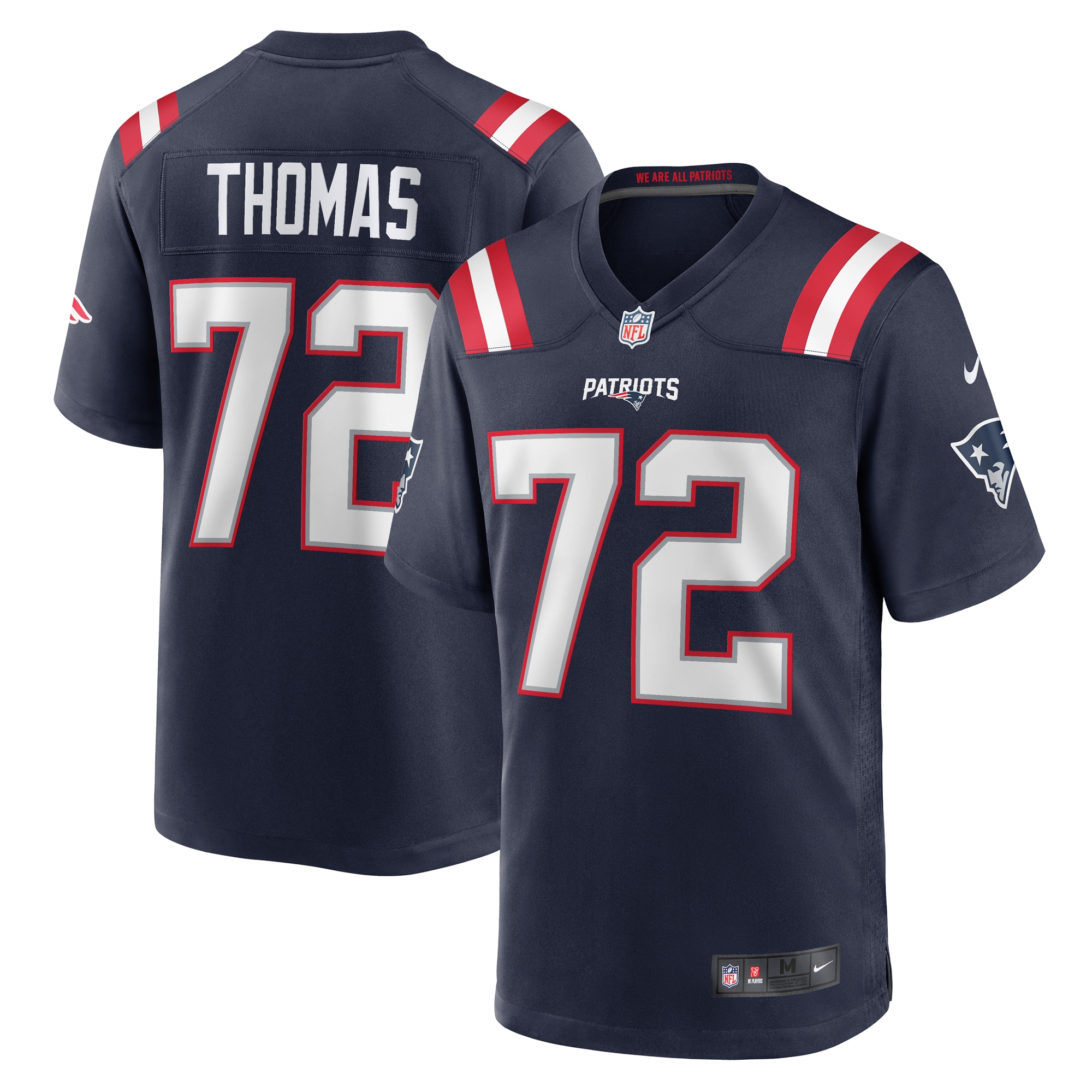 Men's New England Patriots Zach Thomas Navy Game Jersey JS6385 nicesnker