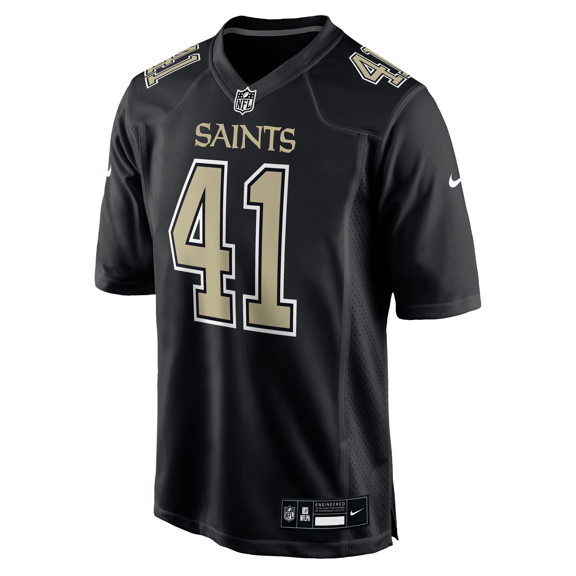 Men's New Orleans Saints Alvin Kamara Carbon Black Fashion Game Jersey JS6344 nicesnker - Image 2