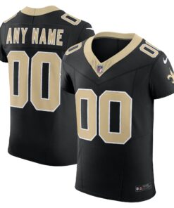 Men's New Orleans Saints Black Vapor F.U.S.E. Elite Custom Jersey JS2926 nicesnker