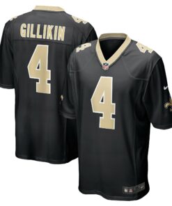 Men's New Orleans Saints Blake Gilikin Black Game Player Jersey JS5554 nicesnker