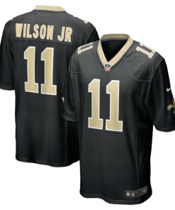 Men's New Orleans Saints Cedrick Wilson Jr. Black Game Jersey JS8046 nicesnker