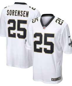 Men's New Orleans Saints Daniel Sorensen White Player Game Jersey JS1560 nicesnker