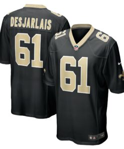 Men's New Orleans Saints Drew Desjarlais Black Game Player Jersey JS3077 nicesnker