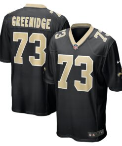 Men's New Orleans Saints Ethan Greenidge Black Game Jersey JS4789 nicesnker