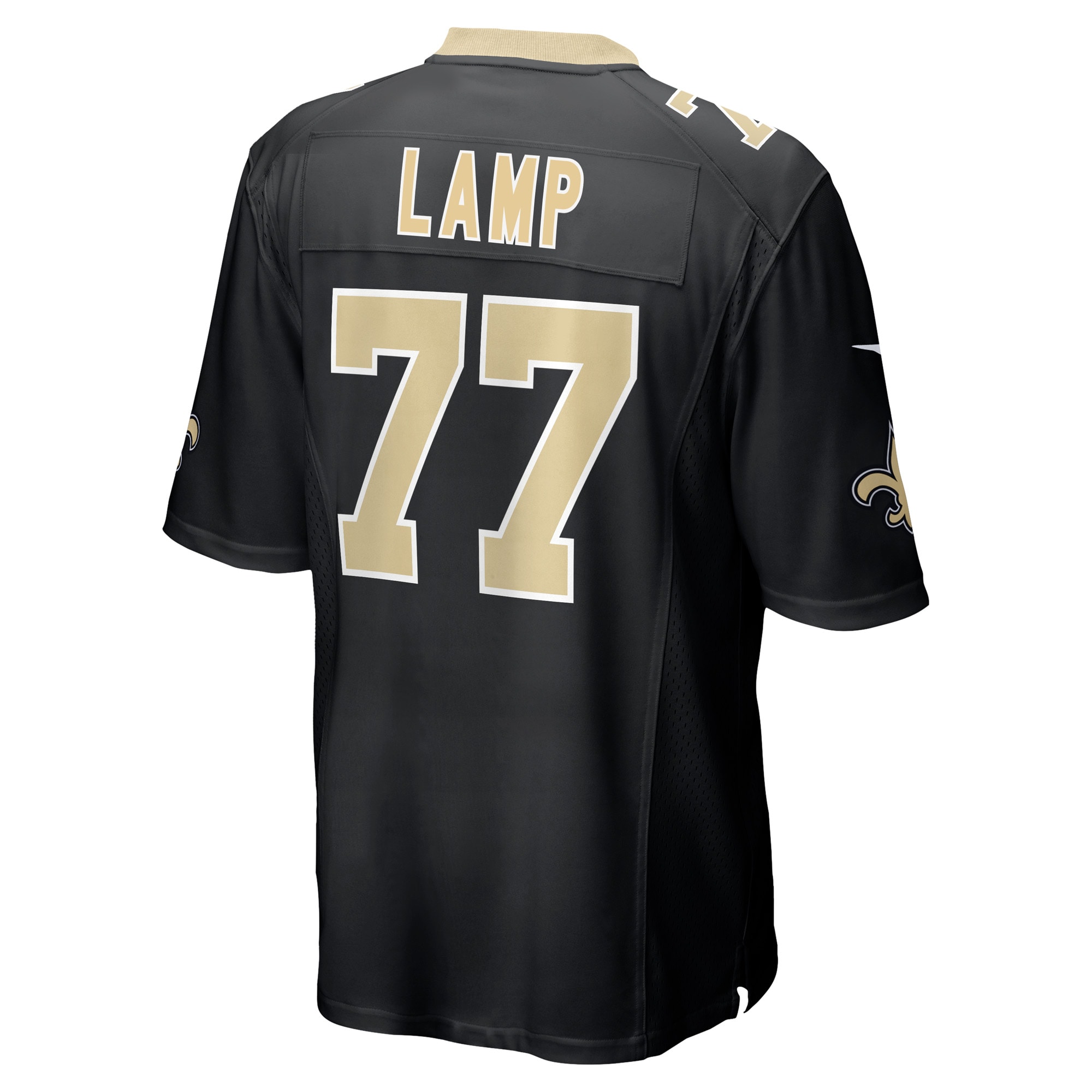 Men's New Orleans Saints Forrest Lamp Black Game Player Jersey JS2876 nicesnker - Image 3