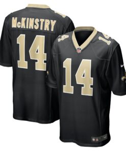 Men's New Orleans Saints Ga'Quincy McKinstry Black Player Game Jersey JS8938 nicesnker