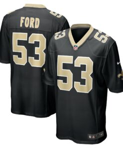 Men's New Orleans Saints Jaylan Ford Black Game Jersey JS1333 nicesnker