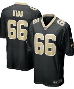 Men's New Orleans Saints Lewis Kidd Black Game Player Jersey JS6453 nicesnker
