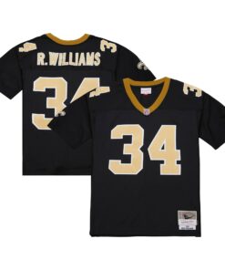 Men's New Orleans Saints Ricky Williams Mitchell & Ness Black 1999 Legacy Jersey JS7566 nicesnker