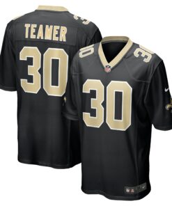 Men's New Orleans Saints Roderic Teamer Black Game Jersey JS6967 nicesnker