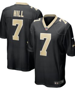 Men's New Orleans Saints Taysom Hill Black Game Jersey JS4331 nicesnker