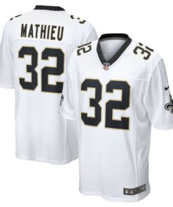 Men's New Orleans Saints Tyrann Mathieu White Game Jersey JS5069 nicesnker