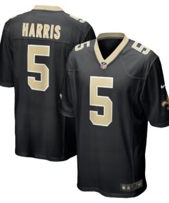 Men's New Orleans Saints Will Harris Black Game Jersey JS1809 nicesnker