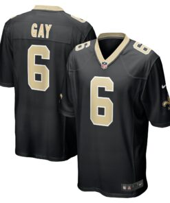 Men's New Orleans Saints Willie Gay Black Game Jersey JS1286 nicesnker