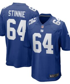 Men's New York Giants Aaron Stinnie Royal Team Game Jersey JS7535 nicesnker