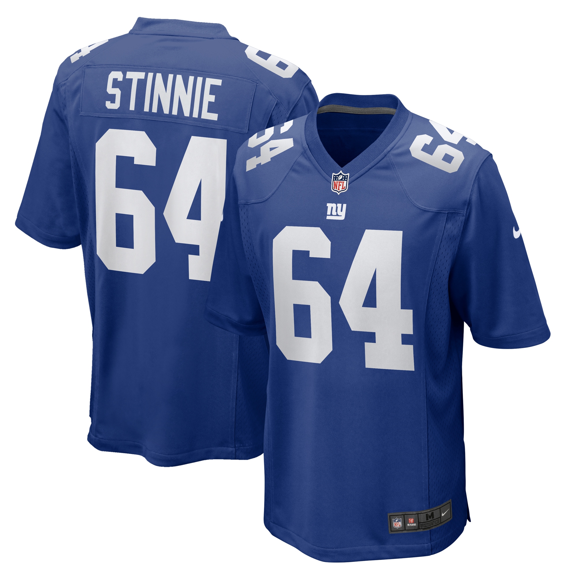 Men's New York Giants Aaron Stinnie Royal Team Game Jersey JS7535 nicesnker