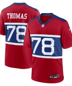 Men's New York Giants Andrew Thomas Century Red Alternate Player Game Jersey JS3023 nicesnker