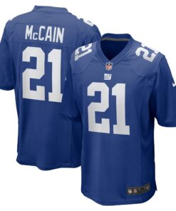 Men's New York Giants Bobby McCain Royal Game Player Jersey JS9874 nicesnker