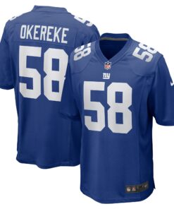 Men's New York Giants Bobby Okereke Royal Game Player Jersey JS1349 nicesnker
