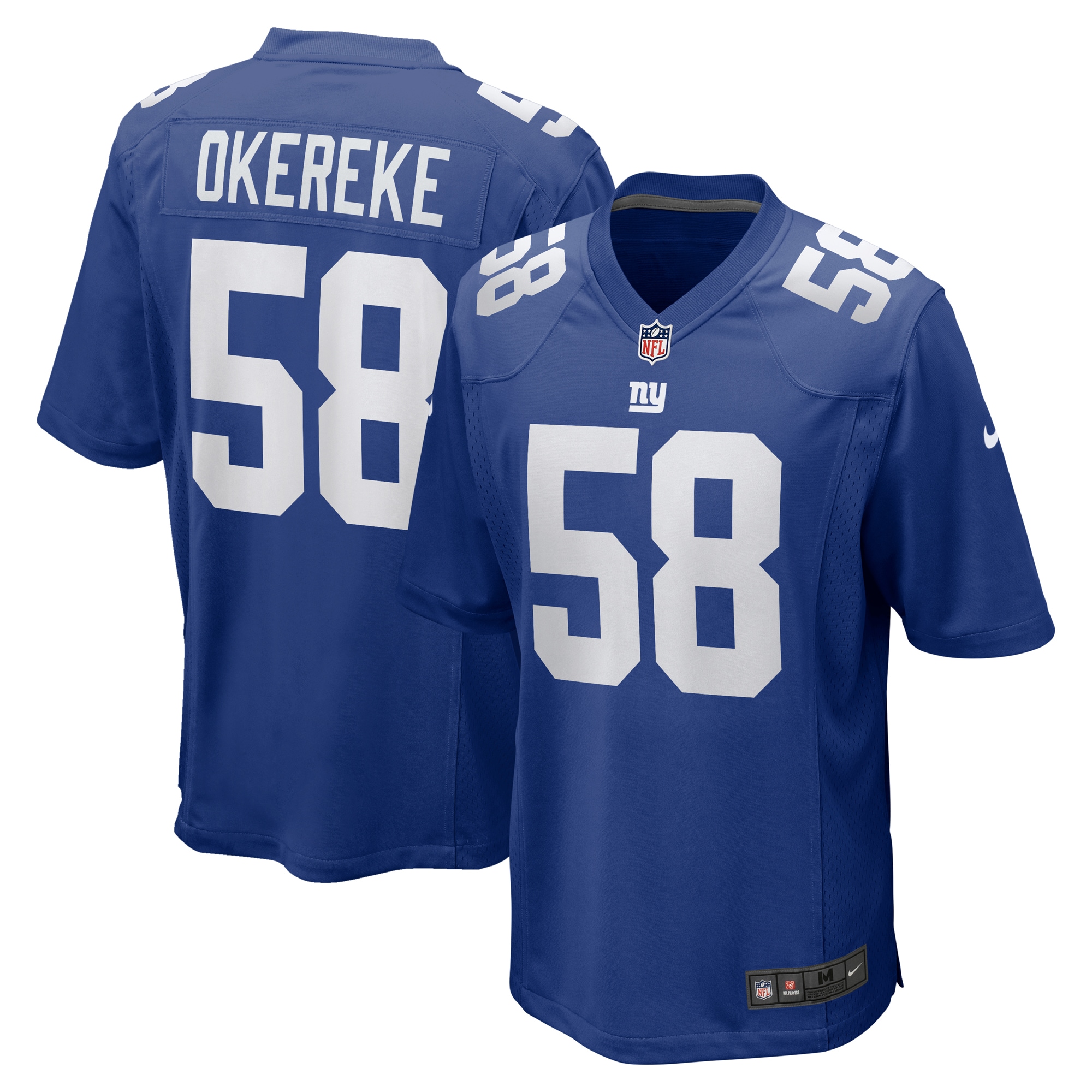 Men's New York Giants Bobby Okereke Royal Game Player Jersey JS1349 nicesnker