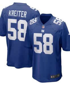 Men's New York Giants Casey Kreiter Royal Game Jersey JS4992 nicesnker