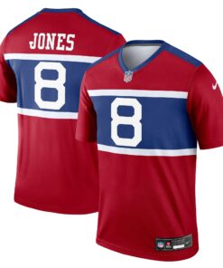 Men's New York Giants Daniel Jones Red Alternate Legend Player Performance Top JS6243 nicesnker