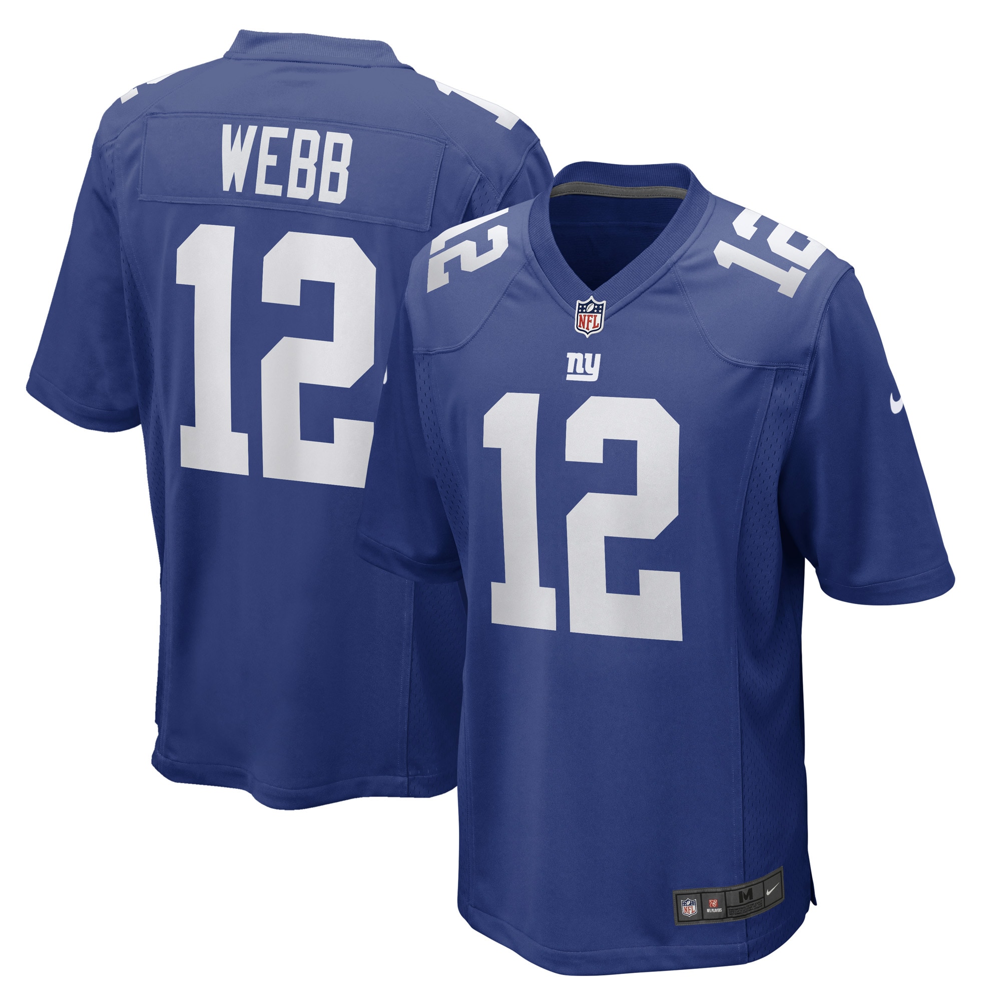 Men's New York Giants Davis Webb Royal Game Player Jersey JS2836 nicesnker