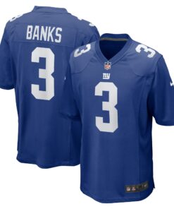 Men's New York Giants Deonte Banks Royal Game Jersey JS7385 nicesnker